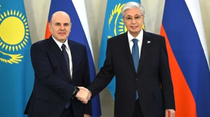 Токаев принял премьер-министра России Михаила Мишустина