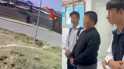 Подростки разгромили остановку в Туркестане (ВИДЕО)