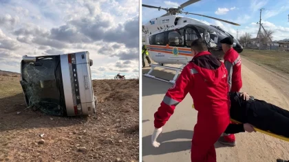 Вахтовый автобус с 50 рабочими опрокинулся в Карагандинской области