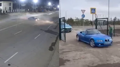 Водитель BMW устроил дрифт в столице и попал под суд (ВИДЕО)