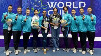 Сборная Казахстана по гимнастике завоевала серебро Кубка мира в Ташкенте