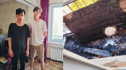 Проезжал мимо: полицейский спас двух детей из горящего дома в Кызылорде (ВИДЕО)