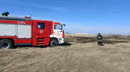 В нескольких районах Акмолинской области боролись с возгоранием травы