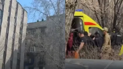 Голого мужчину сняли с крыши многоэтажного дома в Усть-Каменогорске (ВИДЕО)