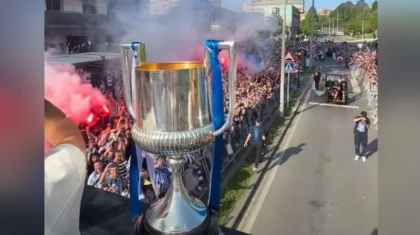 100 тысяч человек отметили победу «Реал Сосьедад» в финале Кубка Испании (ВИДЕО)