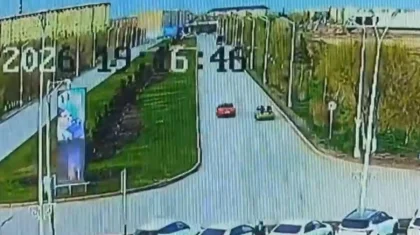 Водители BMW и Chevrolet устроили опасные уличные гонки в Актобе (ВИДЕО)