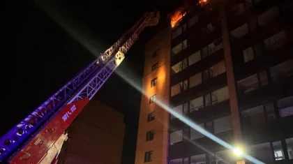 Пожар на 9 этаже ликвидировали в Петропавловске: эвакуировали 117 человек