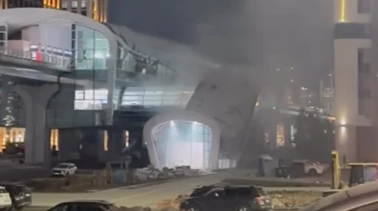Пожар произошел на станции LRT в Астане