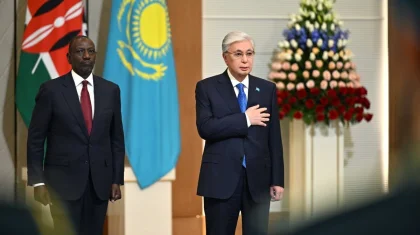 Токаев встретил президента Кении во Дворце Независимости в Астане (ФОТО, ВИДЕО)