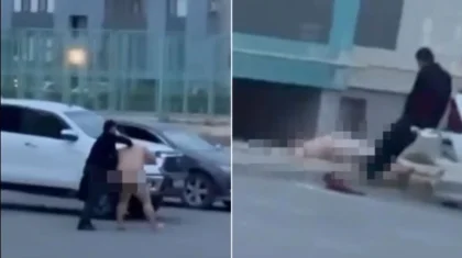 Обнаженный мужчина устроил переполох в Актау (ВИДЕО)