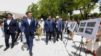 Новый парк с амфитеатром и спортзонами открыли в Шымкенте