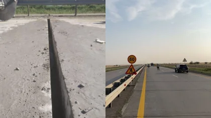 Из-за сильной жары на трассах в Акмолинской и Павлодарской областях деформировалось бетонное покрытие