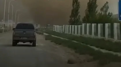 Пылевой смерч пронесся по селу в Мангистау (ВИДЕО)