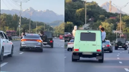 Опасные маневры ради видео: автокортеж с выпускниками грубо нарушил ПДД в Алматы (ВИДЕО)