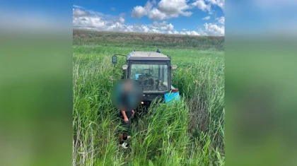 Казахстанец угнал трактор, пытаясь скрыться от полицейских