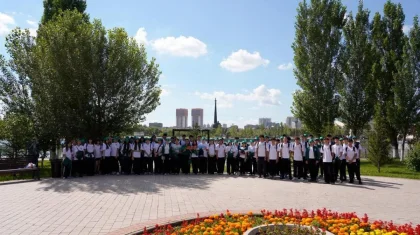 Больше 80 бойцов «Жасыл ел» вышли на экологическую акцию «Таза Қазақстан» в Астане