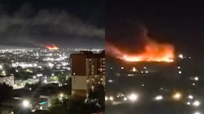 Крупный пожар на полигоне ТБО в Астане: огненное зарево сняли на видео