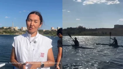 Партия НПК посетила Школу олимпийского резерва по гребле на байдарках и каноэ в Жезказгане