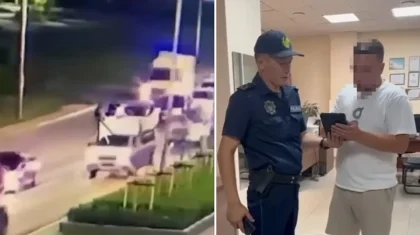 Пьяный мужчина стрелял из окна авто в Астане (ВИДЕО)