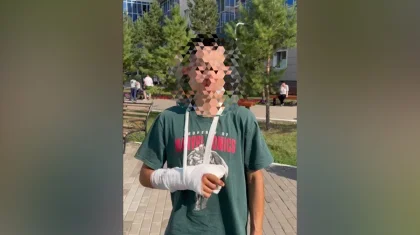 Газовый баллончик вспыхнул в руках у мужчины в Астане (ВИДЕО)