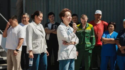«Ак жол» представила предвыборную программу коллективу предприятия «Жана Роса»
