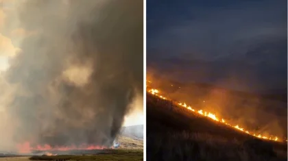 Крупный природный пожар тушат в Карагандинской области