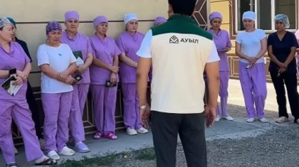 Кандидат от партии «Ауыл» встретился с коллективом предприятия «Дәмді» в Жетысу