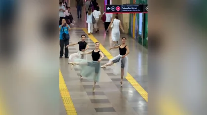 Балерины покорили соцсети танцем в метро Алматы (ВИДЕО)