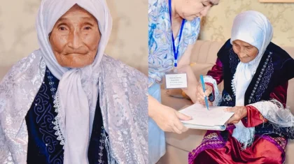 116-летняя жительница Улытауской области приняла участие в голосовании