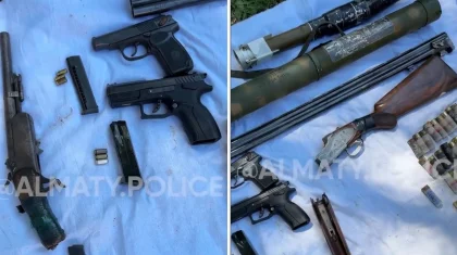 Тайник с оружием и боеприпасами обнаружили в Алматы