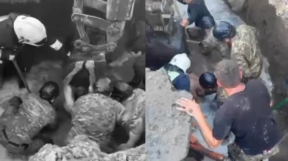 Рабочий оказался под завалом грунта в Караганде (ВИДЕО)