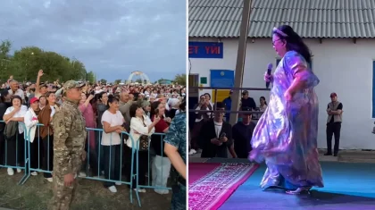 «Настоящая ерке қыз»: Макпал Жунусова зажгла на сцене в селе (ВИДЕО)