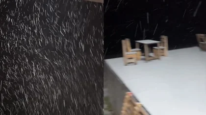 Первый снег выпал в горах Алматы (ВИДЕО)