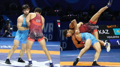 Два казахстанских борца поборются за бронзу чемпионата мира в Астане