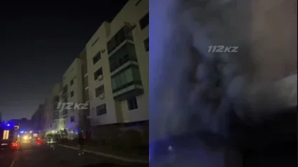 13 детей оказались среди спасенных из задымленного дома в Астане (ВИДЕО)