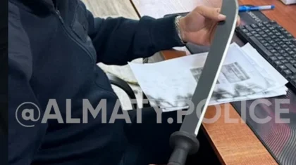 Четверых мужчин с арматурой и мачете в машине задержала полиция в Алматы
