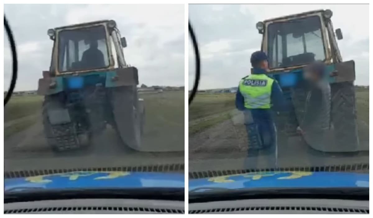 Задержание полицейскими пьяного тракториста в степи сняли на видео в ...
