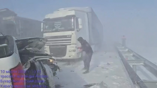 Массовое ДТП со смертельным исходом произошло на трассе Астана – Караганда (ВИДЕО)